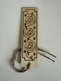 Art Nouveau Roses Wooden Bookmark
