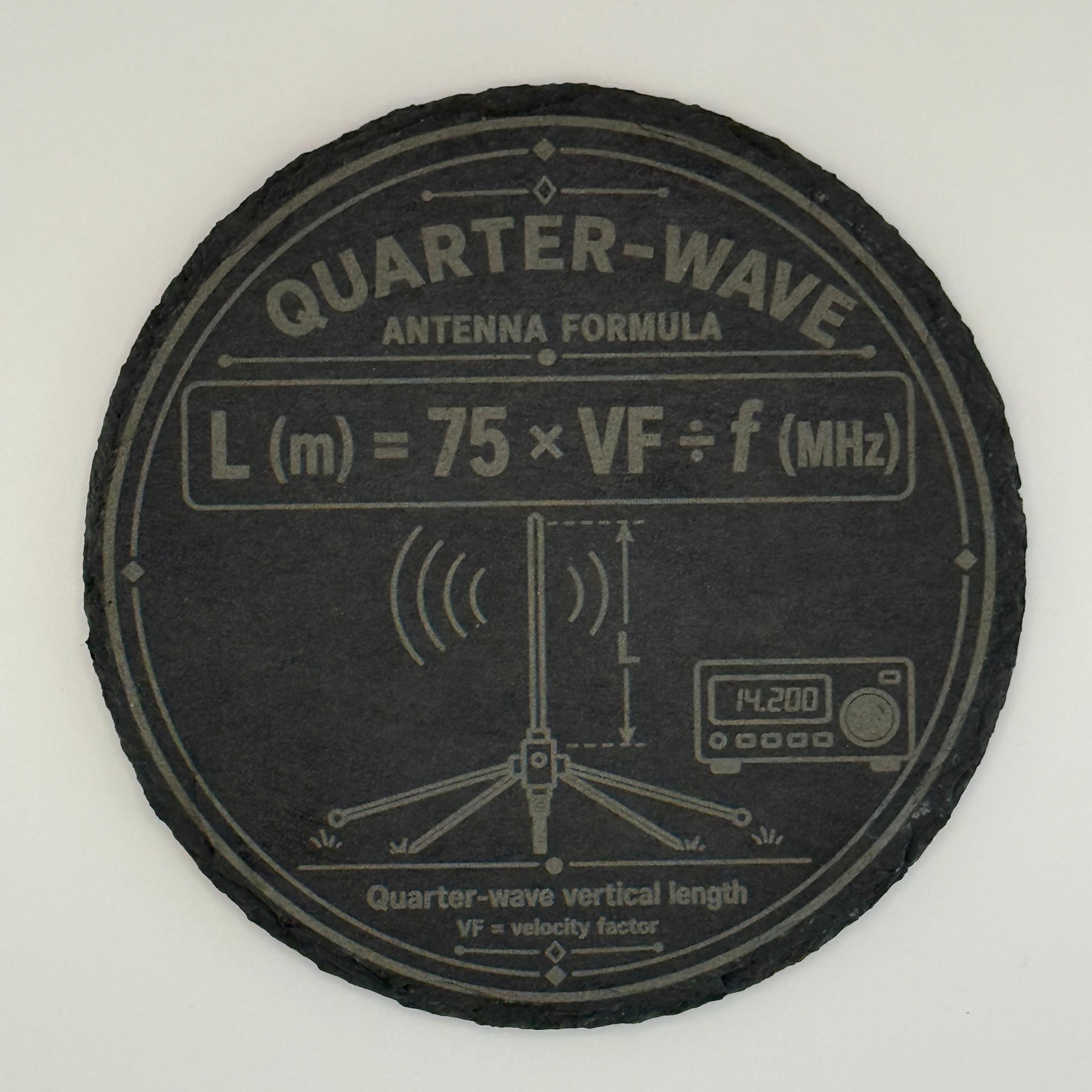 Quarter-Wave Antenna Formula Slate Coaster