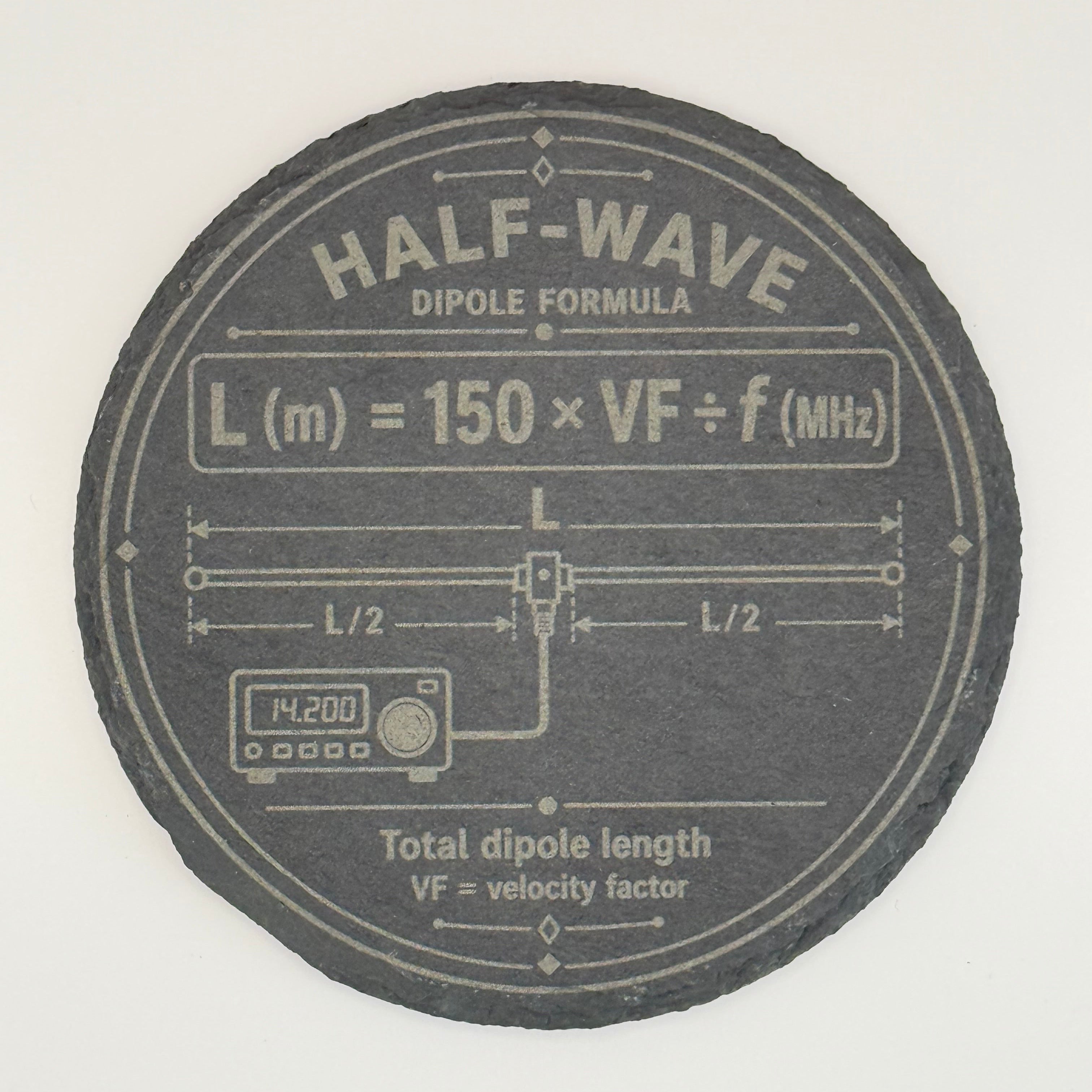 Half-Wave Dipole Formula Slate Coaster