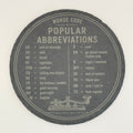 Morse Code Popular Abbreviations Slate Coaster