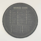 Set of Two Morse Code Slate Coasters