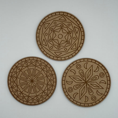 Bundle of all six 12cm Mandala Coasters
